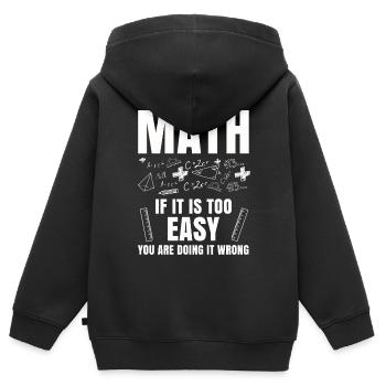 Mathematik Tshirt Professor Geometrie Algebra Pi - Kinder Premium Organic Zip Hoodie - Schwarz - Hinten - AI Model Kid Male (0cm)