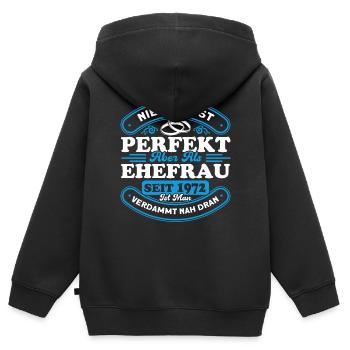Ehepaar 50. Hochzeitstag Goldene Hochzeit Geschenk - Kinder Premium Organic Zip Hoodie - Schwarz - Hinten - AI Model Kid Male (0cm)