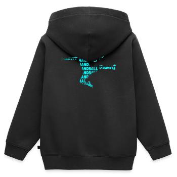 Handball - Sweat Premium à capuche zippé enfant bio - noir - Dos - AI Model Kid Male (0cm)