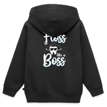 Dentist Dental Assistant Hygienist - Kinder Premium Organic Zip Hoodie - Schwarz - Hinten - AI Model Kid Male (0cm)