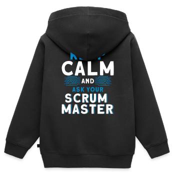 Puppet Chefs Programmer Scrum Master Geschenk - Kinder Premium Organic Zip Hoodie - Schwarz - Hinten - AI Model Kid Male (0cm)
