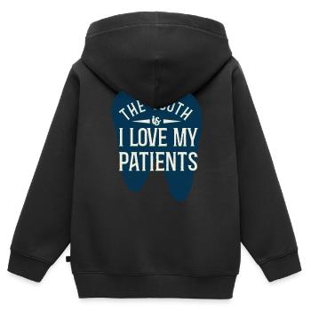 Dentist Dental Assistant Hygienist - Kinder Premium Organic Zip Hoodie - Schwarz - Hinten - AI Model Kid Male (0cm)
