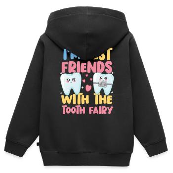 Dentist Dental Assistant Hygienist - Kinder Premium Organic Zip Hoodie - Schwarz - Hinten - AI Model Kid Male (0cm)