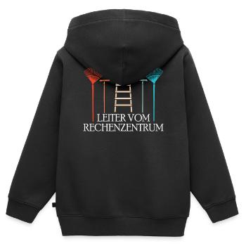 Rechenzentrum Design Gartengeräte Rechen Leiter - Kinder Premium Organic Zip Hoodie - Schwarz - Hinten - AI Model Kid Male (0cm)