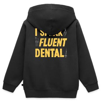 Dentist Dental Assistant Hygienist - Kinder Premium Organic Zip Hoodie - Schwarz - Hinten - AI Model Kid Male (0cm)