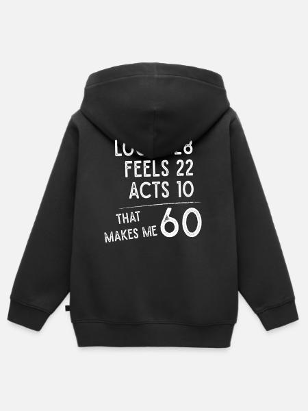60ste verjaardag, 60 jaar - Kinder Premium zip hoodie biologisch - zwart