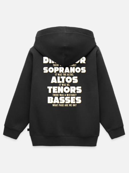 Grappig koordirigent, koor - Kinder Premium zip hoodie biologisch - zwart