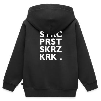 Strč Prst Skrz Krk - Czech tongue twister - Kids Premium Organic Zip-up Hoodie - black - Back - AI Model Kid Male (0cm)