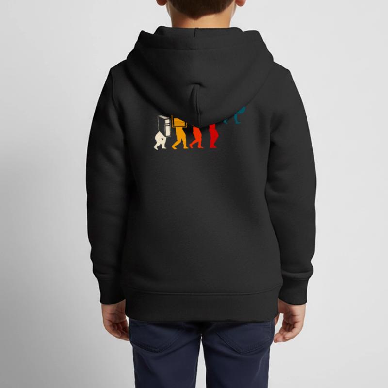 Cloud Programmer Evolution. Kinder Premium Organic Zip Hoodie
