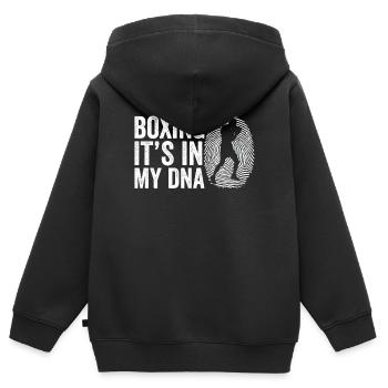 Boxen Boxer Boxhandschuhe Boxkampf Geschenk - Kinder Premium Organic Zip Hoodie - Schwarz - Hinten - AI Model Kid Male (0cm)
