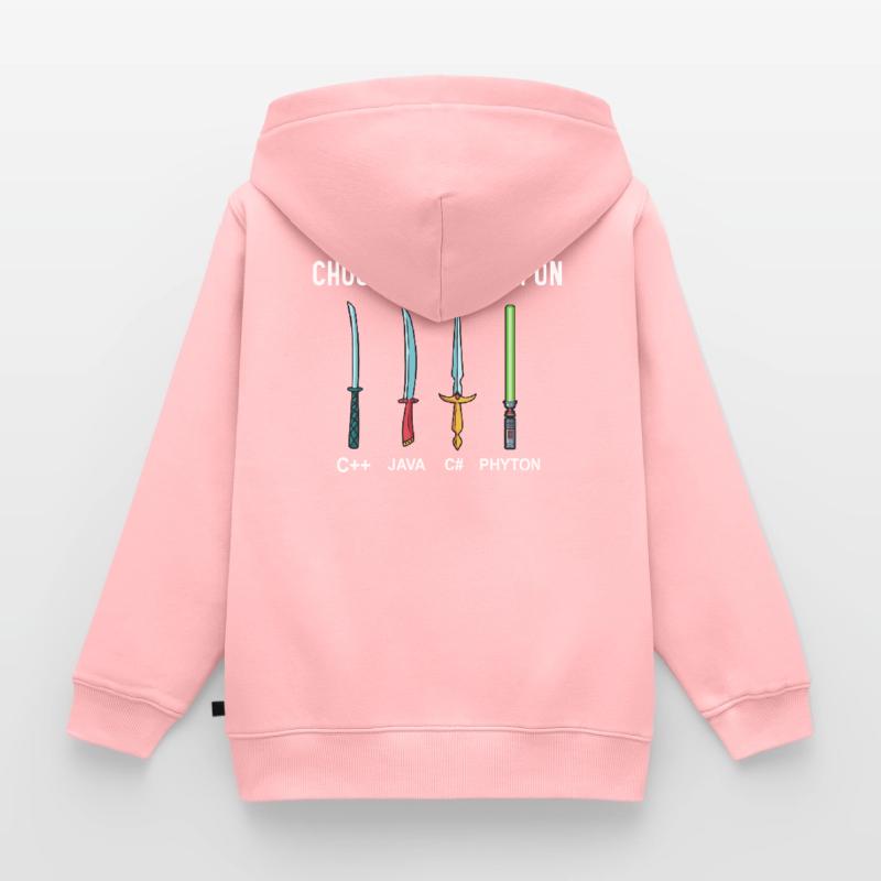 PHYTON PROGRAMMER Programming Encoder Encoding Kids Premium Organic Zip-up Hoodie