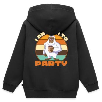 Bigfoot Sasquatch Yeti - Sweat Premium à capuche zippé enfant bio - noir - Dos - AI Model Kid Male (0cm)