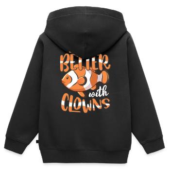 Salzwasseraquarium Aquarium - Kinder Premium Organic Zip Hoodie - Schwarz - Hinten - AI Model Kid Male (0cm)