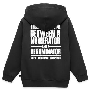 Mathématiciens, Mathématiques, Mathématiques - Sweat Premium à capuche zippé enfant bio - noir - Dos - AI Model Kid Male (0cm)