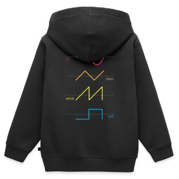 Synthesizer Audiowaves Analog Digital - Kinder Premium Organic Zip Hoodie - Schwarz - Hinten - AI Model Kid Male (0cm)