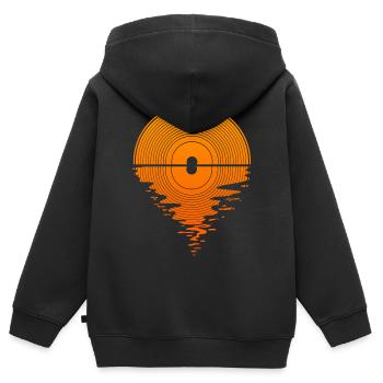 Vinyl Sunset Vinyl Record LP Audiophile - Sweat Premium à capuche zippé enfant bio - noir - Dos - AI Model Kid Male (0cm)