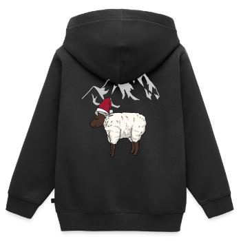 Austria, Alps, Mountains, Mountains, Mutton, Sheep, Alm - Kids Premium Organic Zip-up Hoodie - black - Back - AI Model Kid Male (0cm)