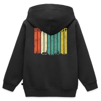 Heidelberg | Heidelberg Skyline - Kinder Premium Organic Zip Hoodie - Schwarz - Hinten - AI Model Kid Male (0cm)