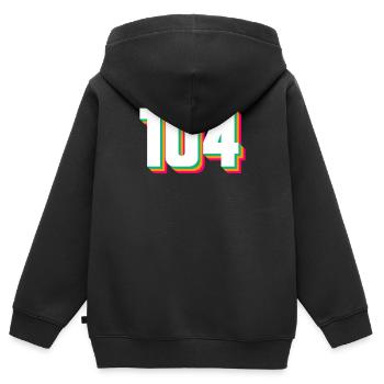 104 - Sweat Premium à capuche zippé enfant bio - noir - Dos - AI Model Kid Male (0cm)