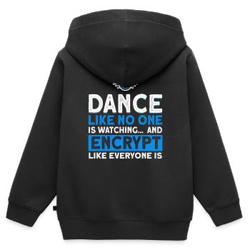 Computerfreak IT Sicherheit Cybersecurity Geschenk - Kinder Premium Organic Zip Hoodie - Schwarz - Hinten - AI Model Kid Male (0cm)
