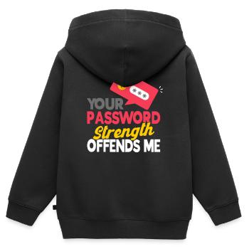 IT Sicherheit Computerfreak Cybersecurity Geschenk - Kinder Premium Organic Zip Hoodie - Schwarz - Hinten - AI Model Kid Male (0cm)
