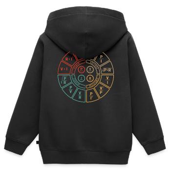 Ohms Loi, Ohm, Physique, Puissance, Watts - Sweat Premium à capuche zippé enfant bio - noir - Dos - AI Model Kid Male (0cm)
