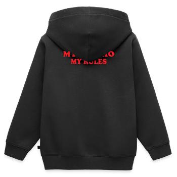 My Cabrio My Rules - Kinder Premium Organic Zip Hoodie - Schwarz - Hinten - AI Model Kid Male (0cm)
