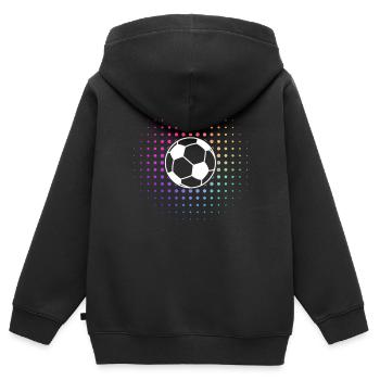 cooles Fußball Logo - Kinder Premium Organic Zip Hoodie - Schwarz - Hinten - AI Model Kid Male (0cm)
