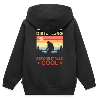 Bigfoot Sasquatch Yeti - Sweat Premium à capuche zippé enfant bio - noir - Dos - AI Model Kid Male (0cm)