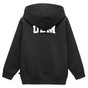 Ulm - Sweat Premium à capuche zippé enfant bio - noir - Dos - AI Model Kid Male (0cm)
