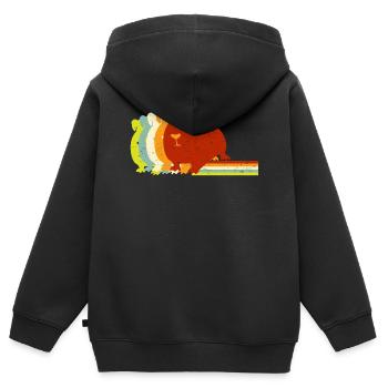 Guinea pig, guinea pig - Kids Premium Organic Zip-up Hoodie - black - Back - AI Model Kid Male (0cm)