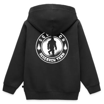 Bigfoot Sasquatch Yeti - Sweat Premium à capuche zippé enfant bio - noir - Dos - AI Model Kid Male (0cm)