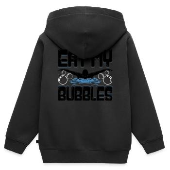 Lustig Schwimmen Schwimmer Eat My Bubbles Swim Ges - Kinder Premium Organic Zip Hoodie - Schwarz - Hinten - AI Model Kid Male (0cm)