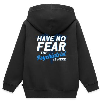 Psychiater Psychology Psychiatrie Geschenk - Kinder Premium Organic Zip Hoodie - Schwarz - Hinten - AI Model Kid Male (0cm)