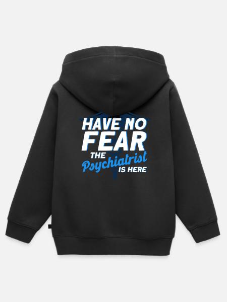 Psychiater Psychology Psychiatrie Geschenk - Premium børne zip-hættetrøje økologisk - sort