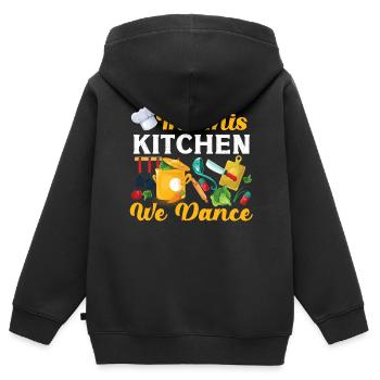 Cuisine Cuisine Chef de cuisine dans ce - Sweat Premium à capuche zippé enfant bio - noir - Dos - AI Model Kid Male (0cm)