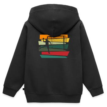 Handball Handballer Handballspieler Trainer - Kinder Premium Organic Zip Hoodie - Schwarz - Hinten - AI Model Kid Male (0cm)