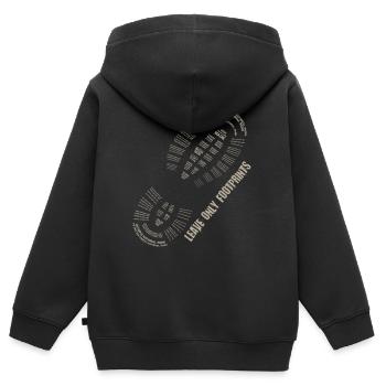 Hinterlasse Nur Fußspuren, Naturliebhaber - Kinder Premium Organic Zip Hoodie - Schwarz - Hinten - AI Model Kid Male (0cm)