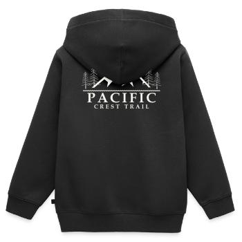 Sentier Pacific Crest. - Sweat Premium à capuche zippé enfant bio - noir - Dos - AI Model Kid Male (0cm)