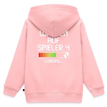 Zweites Mal Papa Mama Vater Mutter Zweites Kind - Kinder Premium Organic Zip Hoodie - Rosa - Hinten - AI Model Kid Female (0cm)