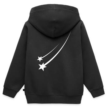 Shooting star - Kids Premium Organic Zip-up Hoodie - black - Back - AI Model Kid Male (0cm)