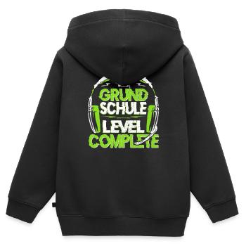 Grundschule Abschluss Grundschüler Abgänger Junge - Kinder Premium Organic Zip Hoodie - Schwarz - Hinten - AI Model Kid Male (0cm)