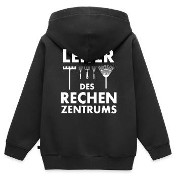 Leiter des Rechenzentrums Garten Gärtner Geschenk - Kinder Premium Organic Zip Hoodie - Schwarz - Hinten - AI Model Kid Male (0cm)