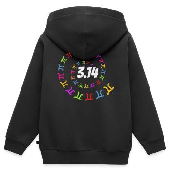 Pi Day 3.14 Pi Mathe Pi Zahl Pi Spiral Pi Day 2022 - Kinder Premium Organic Zip Hoodie - Schwarz - Hinten - AI Model Kid Male (0cm)