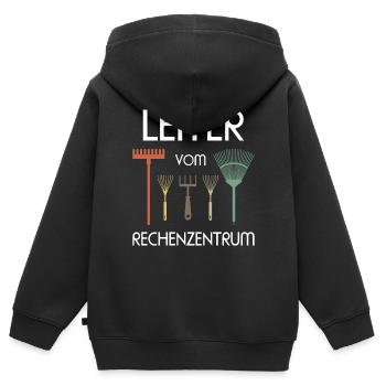Leiter vom Rechenzentrum Garten Gärtner Geschenk - Kinder Premium Organic Zip Hoodie - Schwarz - Hinten - AI Model Kid Male (0cm)
