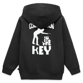 Billard Piscine Billard Billard Boule Billard Billard Cuisine 8Ball - Sweat Premium à capuche zippé enfant bio - noir - Dos - AI Model Kid Male (0cm)