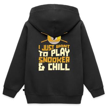 Billard Piscine Billard Billard Boule Billard Billard Cuisine 8Ball - Sweat Premium à capuche zippé enfant bio - noir - Dos - AI Model Kid Male (0cm)