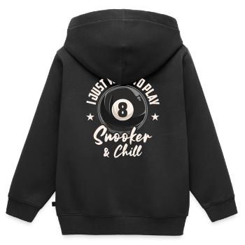 Billard Piscine Billard Billard Boule Billard Billard Cuisine 8Ball - Sweat Premium à capuche zippé enfant bio - noir - Dos - AI Model Kid Male (0cm)