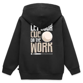 Billard Piscine Billard Billard Boule Billard Billard Cuisine 8Ball - Sweat Premium à capuche zippé enfant bio - noir - Dos - AI Model Kid Male (0cm)