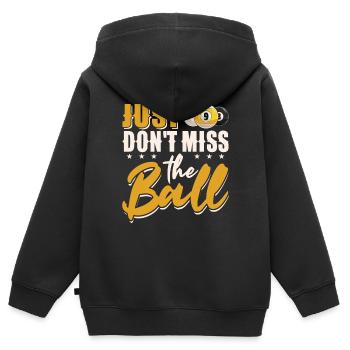 Billard Piscine Billard Billard Boule Billard Billard Cuisine 8Ball - Sweat Premium à capuche zippé enfant bio - noir - Dos - AI Model Kid Male (0cm)
